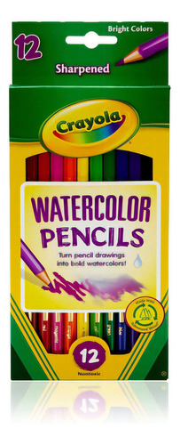 Lápiz Dibujo Acuarelable Largos Crayola T Oficial X12 Col Color Surtidos