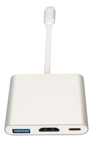 Adaptador Usb Tipo C 3 En 1 Ultra Hd 4k Usb C A Multimedia H