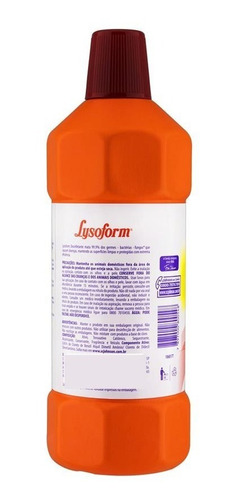 Imagem 2 de 2 de Desinfetante Lysoform Uso Geral Original Suave Odor 1 Litro