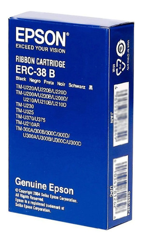 Cinta Para Impresora Epson Erc-38 Color De La Tinta Negro