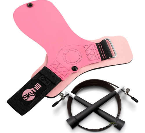 Luva Crossfit Skyhill Hand Grip Competition 2.0 Bar Lpo Wods Cor Rosa-claro Tamanho M