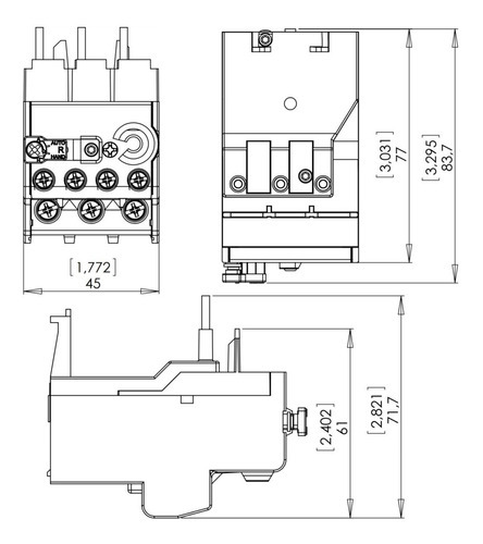 Rele De Sobrecarga Weg Termico Rw27 De 0,8a A 1,2a Para Cwb