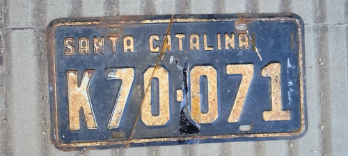 Matricula Cortada  De Santa Catalina  K  70071 Conf