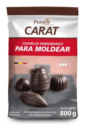 Carat Coverlux Semiamargo Puratos 800gr Gotas