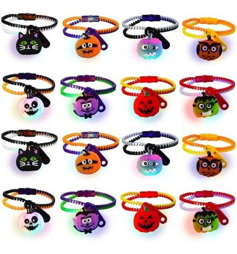 Pulseras De Cremallera De Halloween Juego De 889mn