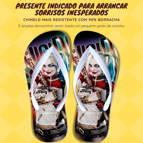 Imagem 2 de 7 de Chinelo Da Arlequina Com Caneca De Brinde Postagem Em 24hs