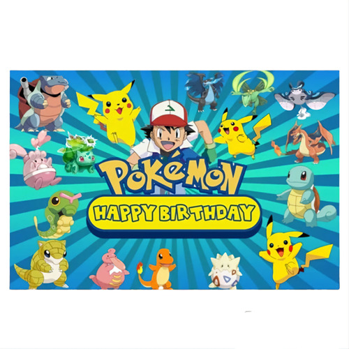 Art.fiesta Cumpleaños Banner Cartel Telón Pokémon
