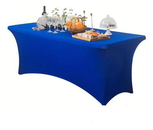 Mantel Elástico Rectangular Ajustado De 4 Pies Para Eventos