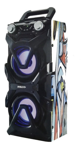 Parlante Bluetooth Philco Djp11 Activo Usb Luz Led Ritmicas