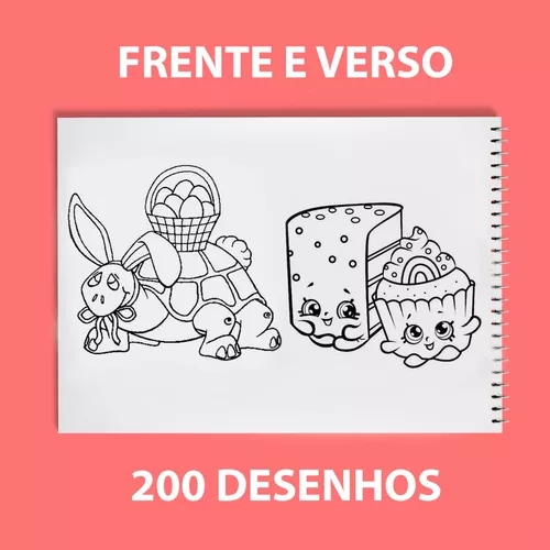 Caderno para colorir pintar - 200 Desenhos - Raptor Art - Caderno de Desenho  - Magazine Luiza