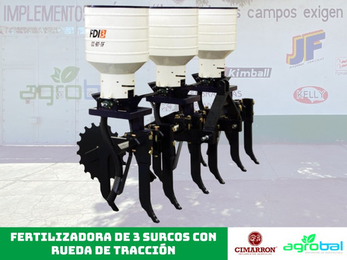 Fertilizadora 3 Surcos Rueda Dentada - Sembradoras Del Bajío