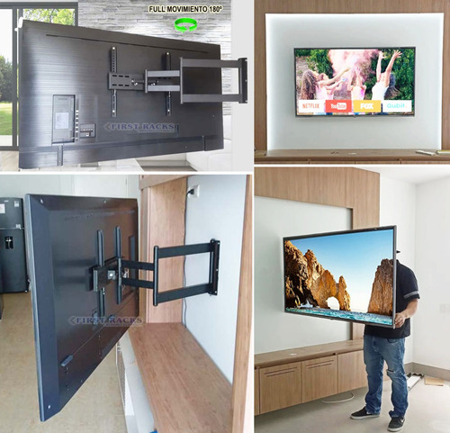 Imagen 4 de 4 de Rack Tv Movil 42, 55 A 65 Led Lcd Curvo Plasma ..resiste 60k