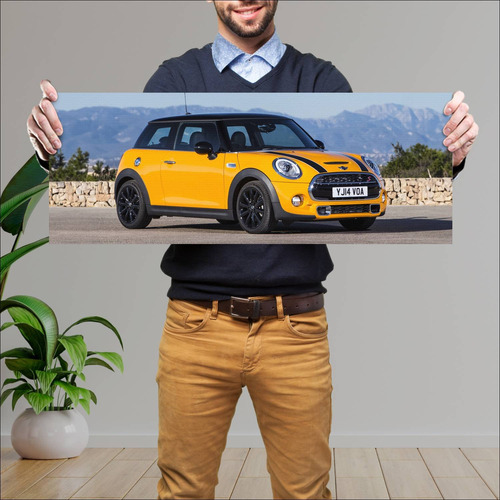 Cuadro 30x80cm Auto 2014 Mini Cooper S 3 Door Uk 195