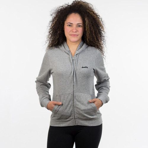 Diadora Ladies Hoodie With Zip - Grey