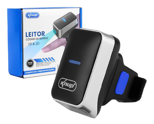 Leitor Código De Barras Dedo Comercial Logística 1d 2d Usb
