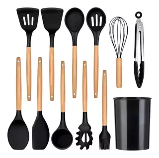 Set Utensilios Cocina Silicona Antiadherente Multifuncional