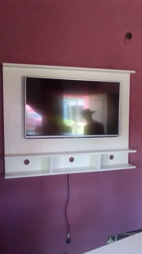 Panel Rack Flotante 3 Estantes 100x80 Smart Tv Led Consolas