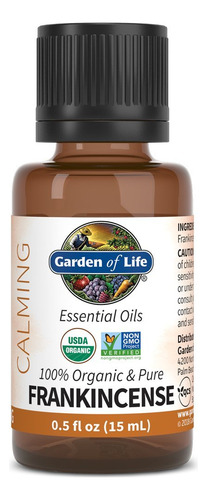 Aceite Esencial De Incienso Garden Of Life, 15 Ml, Usda Orga