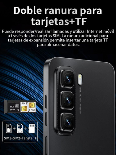 2025 El Más Populares Smartphone Dual Sim Hot 50 Pro+ Android 14 7.3 Pulgadas Pantalla 16gb Ram 512gb Suppora 4g/5g Red Wifi Teléfono Phone Con Gps