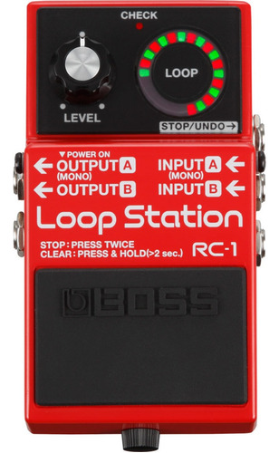 Pedal Boss Rc-1 Loop Station Guitarra Violao 1 Ano Garantia