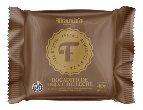 Bocadito Dulce De Leche Frank´s Sin Gluten Cajax8u 320g