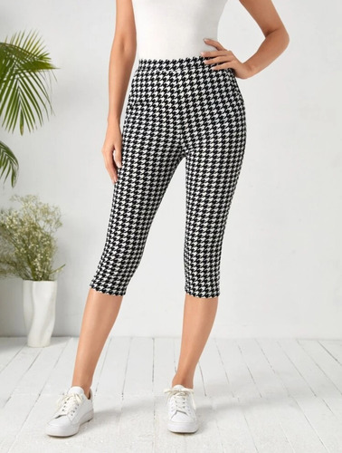 6 Pantalones Capri Leggin Cuadros Ejecutivo Deportivo Lycra