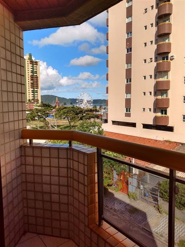 Imagem 8 de 15 de Apartamento Com Um Dormitório, Sala Com Varanda, A 100m Da Praia. - Nff32