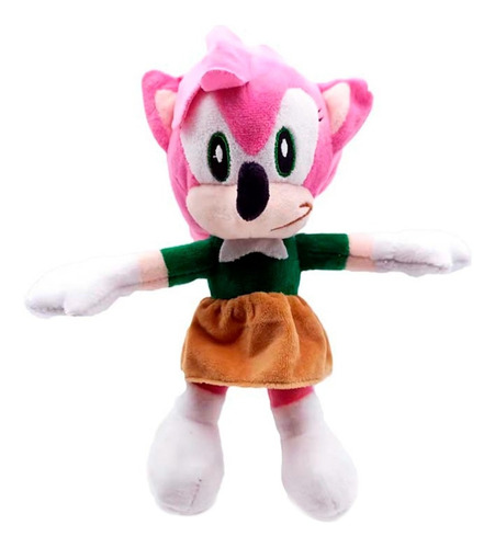 Peluche Muñeco Amy Rose 30cm Alto Felpa Suave Grande