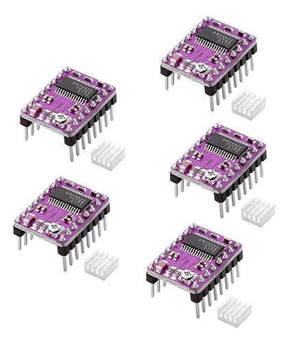 Pack 5 Driver Motor A Paso Drv8825 Cnc Impresora 3d Arduino 