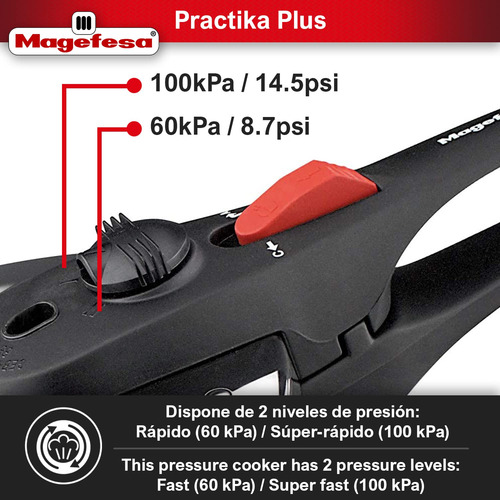 Olla A Presión Super Rápida De Acero Inoxidable 6l Plateada