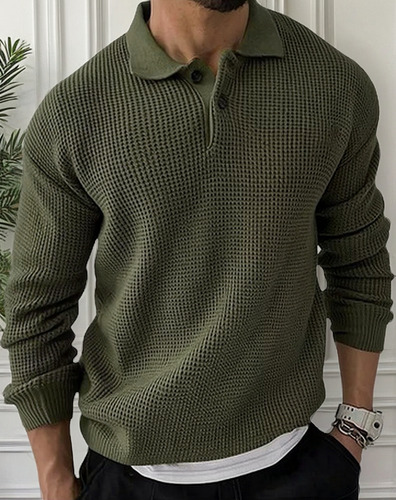 Jersey De Hombre Con Cuello Tipo Polo Liso