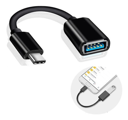 Cabo Otg Pendrive Usb Preto