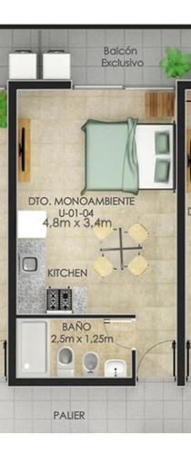Imagen 7 de 7 de Vendo Monoambiente Ideal Alquiler, Oficina Y Consultorio