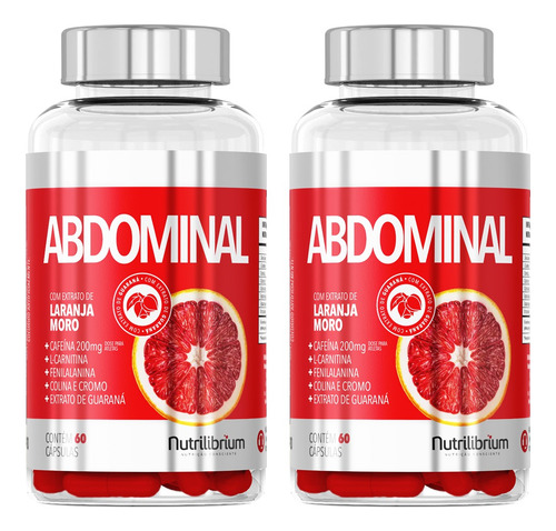 Kit 2x Cafeína Laranja Moro Abdominal Dia Total 120 Caps