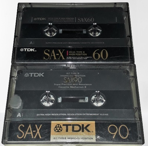 Cassettes Tdk Sa-x 60 Y 90 Un Solo Uso Excelente