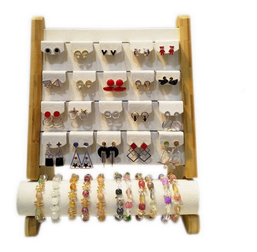 Imagen 5 de 5 de Exhibidor De Aros Y Pulseras Madera