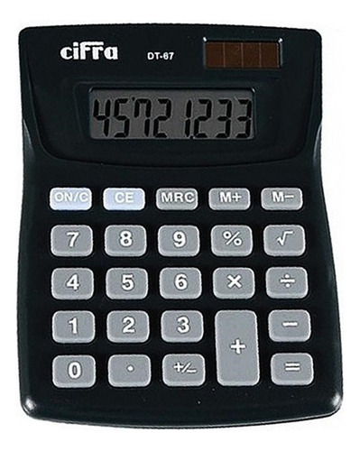 Calculadora Cifra Dt-67 Escritorio 8 Dígitos Solar Y Bateria