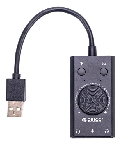 Adaptador Usb Audio Fone Microfone Profissional Orico Sc2