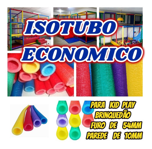Imagem 8 de 10 de Isotubo Blindado Econômico P/kid Play Brinquedão Kit C/60mts