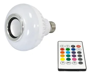 Foco Bocina Led Bluetooth Rgb 12w Control Remoto Wanergy 2pz