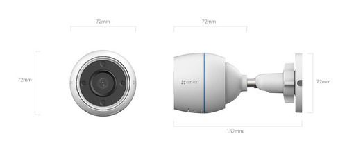 Imagen 2 de 2 de Camara Ip Wifi Fhd 2mp Con Ia Ip67 Ir30m Modelo H3c Ezviz Color Blanca