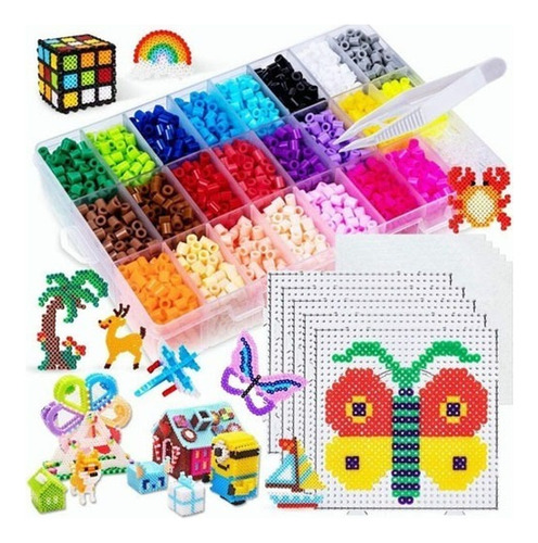 Hama Beads - Tubos De Planchado (4,300 Piezas, 24 Colores)