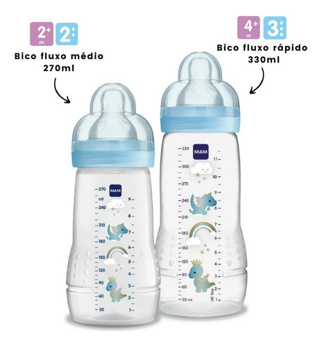 Kit Mamadeira Mam Easy Activetm Set - 270ml + 330ml - Azul
