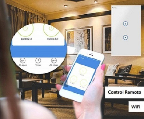 2pk Interruptor Luz Wifi Inteligente Alexa/google 3 Botones