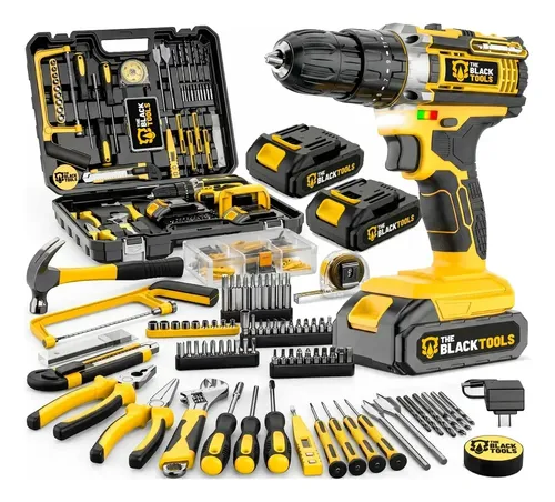 Parafusadeira Furadeira De Impacto The Black Tools Com Maleta + K...