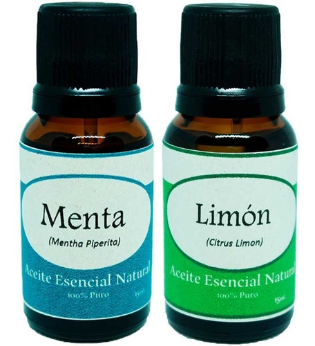 Menta Limon Aceite Esencial Natural 2 15ml Aromaterap