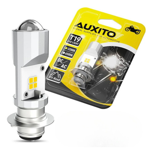 Auxito Hyperled T19 P15d Motocicletas Dual Blanco Amarillo