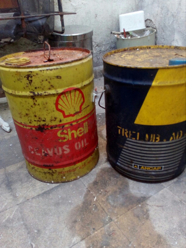 Antiguas Latas Lubricantes Shell Y Ancap Decoracion Coleccio