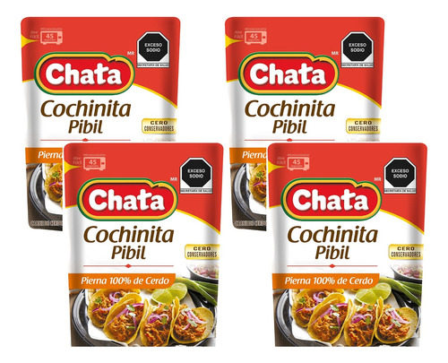 Cochinita Pibil La Chata Carne De Cerdo - Ahorra Pack 4p- 1k