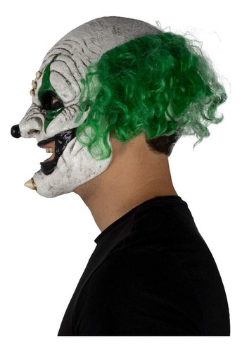 Mascara Payaso Open Ears Pelo Verde Halloween Terror